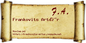 Frankovits Artúr névjegykártya
